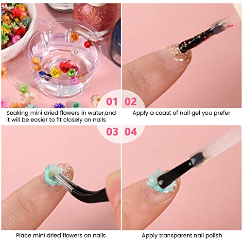 850 PCS Small Dried Flowers for Crafts Resin - Tiny Dried Flowers for Nails, Natural Real Dried Pressed Flowers Bulk for DIY Jewelry Earrings Epoxy LGFMGWH