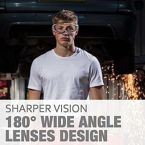 MELASA Industrial Grade Safety Goggles, Anti Fog Clear Lens Lab Goggles Fit Over Glasses for Men and Women Eye Protection MELASA