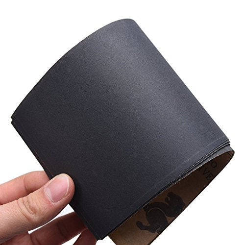 LANHU Abrasive Dry Wet Waterproof Sandpaper Sheets Assorted Grit of 400/600/ 800/1000/ 1200/1500 for Furniture, Hobbies and Home Improvement, 12 LANHU