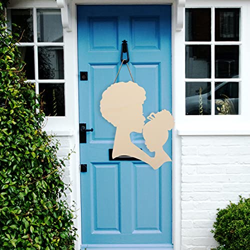 Healifty Mother's Day Wood Chips Unfinished Wood Cutout Women Face Wood Shape Wood Plywood Circles Unfinished Mother Gifts Circle Stencil Wood Tags Healifty