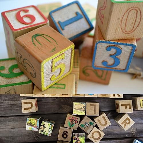 MUXGOA Unfinished Wooden Cubes,Pack of 50 Wood Blocks for Crafting,1 Inch Wood Square Blocks for Crafts Making & DIY Projects & Decor MUXGOA