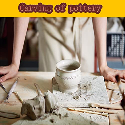 Pottery Clay Sculpting Tools for Polymer, Yagugu 19Pcs Basic Wood Ceramics Carving Tool Supplies kit Accessories for Kids, Adults and Artists Yagugu