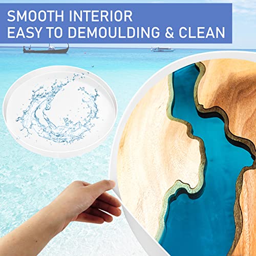 24" Large Resin Table Molds, Large Resin Mold Round Silicone,Epoxy Table Mold for Charcuterie Board, River Resin Coffee Table, DIY Art Home Sienson
