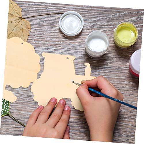 Anneome 45pcs Farm Animal Wood Piece Animal Wood Cutouts Wood Flowers Farm Animals Wooden Cutouts Craft Wood Rustic Wedding Decor Wood Toy Unfinished Anneome