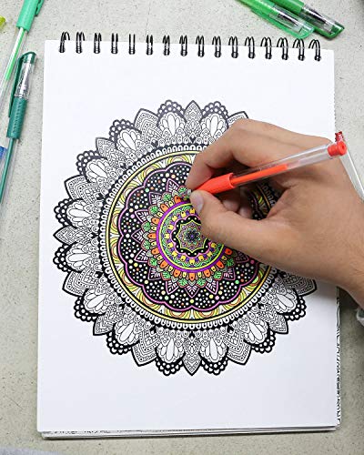 Mandalas II Adult Coloring Book - Features 50 Original Hand Drawn Designs Printed on Artist Quality Paper, Hardback Covers, Spiral Binding, ColorIt