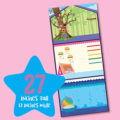 Craft-tastic — Enchanted Sticker Playhouse – Wall-Sized Sticker Fun – Repositionable Stickers — for Ages 3+ Craft-tastic