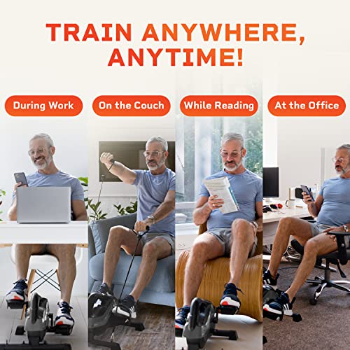 LifePro Under Desk Bike Pedal Exerciser, Arm and Leg Mini Exercise Bike Stationary Bike Pedals, Perfect Desk Exercise Equipment, for Seniors Adults LifePro