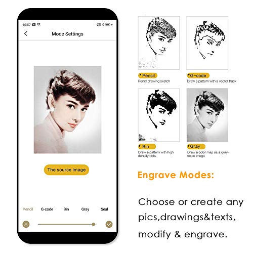 LaserPecker 1 Pro (Suit) Laser Engraving Machine, Laser Engraver Mini 405nm Wavelength Laser Etcher, 0.15mm High Precision Engraver for Felt Leather LaserPecker