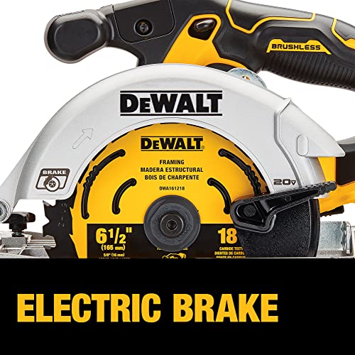 DEWALT 20V MAX* Circular Saw, 6-1/2-Inch, Cordless, Tool Only (DCS565B) DEWALT