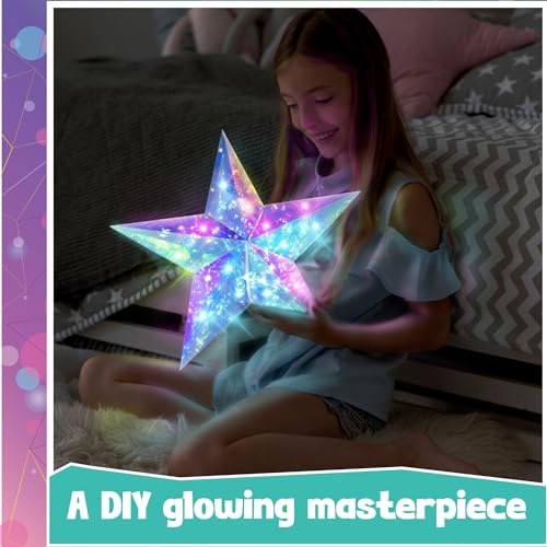 PRISMIC Make Your Own 3D Star Light Art & Craft Kit - Unique Gifts for 8 + Year Old Girls & Boys - Fun Crafts for Girls 8-12, DIY Kits for Kids Ages PURPLE LADYBUG