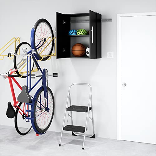 HangUps Upper Storage Cabinet, 24", Black Prepac