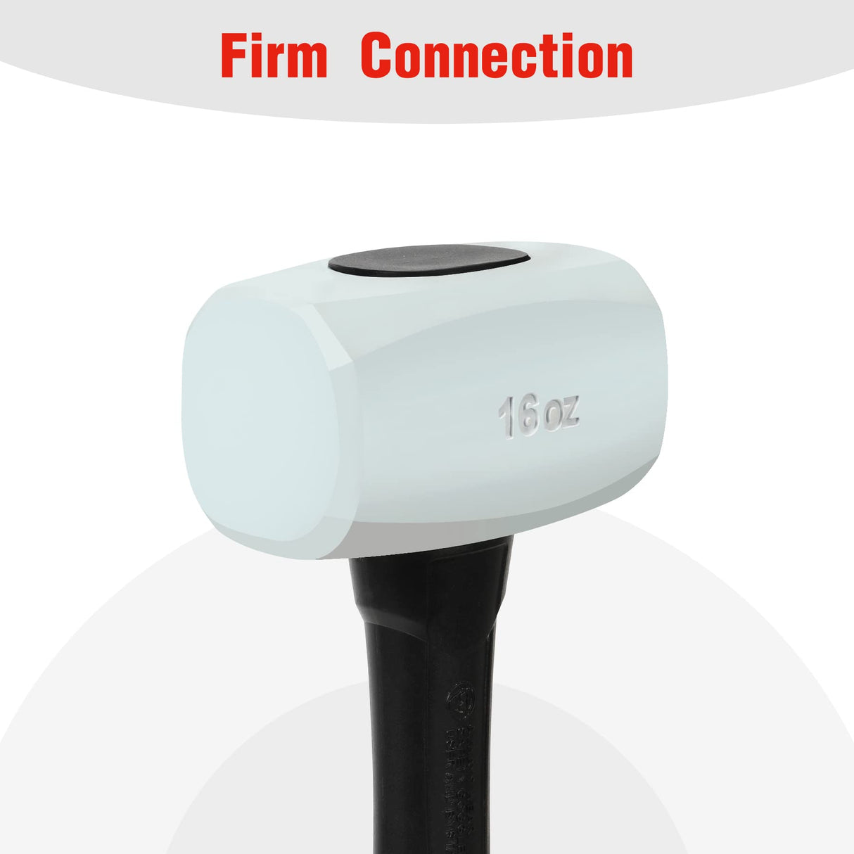 Goldblatt Rubber Mallet 16 oz. Low Recoil Rubber Hammer with Solid Head & Soft-grip Handle, Durable Double-Faced Soft Mallets, Soft Blow Tasks, No Goldblatt