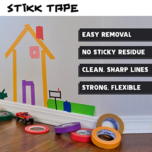STIKK Painters Tape - 1pk Black Painter Tape - 2 inch x 60 Yards - Paint Tape for Painting, Edges, Trim, Ceilings - Masking Tape for DIY Paint STIKK