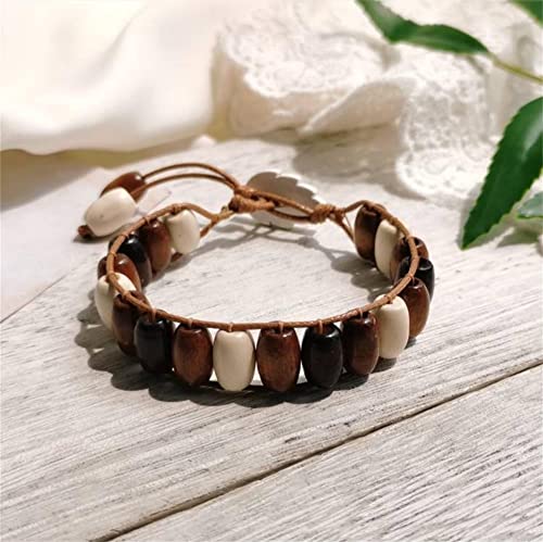 Craftdady 800Pcs Natural Oval Barrel Wood Loose Beads 4 Colors Tiny Smooth Wooden Tube Spacer Beads 12x8mm for Jewelry Craft Necklace Bracelet Craftdady