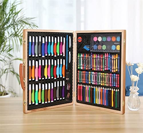 RMENST Art Supplies, 150-Pieces Deluxe Wooden Art Set Crafts Drawing Painting Kit, Creative Gift Box for Adults Artist Beginners Kids Girls Drawing RMENST