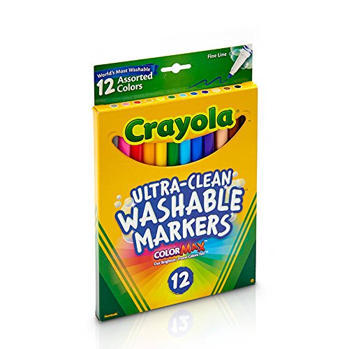 Crayola Fine Line Markers, Washable Markers, 12 Count Crayola