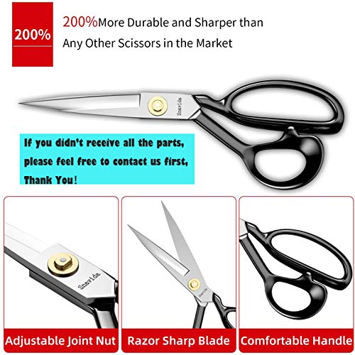 Fabric Scissors Tailor Sewing Shears - 9 Inch Heady Duty Scissors for Fabric Cutting Professional Ultra Sharp Cloth Tailor Scissors Multipurpose Snavida