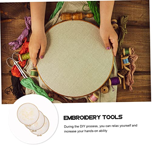 VILLCASE 3 Sets Embroidery Material Pack Punch Needle Embroidery Kits Beginner Embroidery kit Unfinished Stitchwork Art Craft kit for Kids Handy VILLCASE