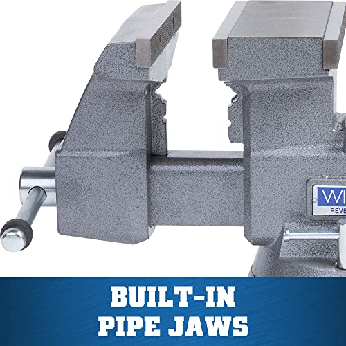 Wilton 8" Reversible Bench Vise, 9-1/4" & 14-1/2" Jaw Opening, 360° Swivel Base (4800R) Wilton