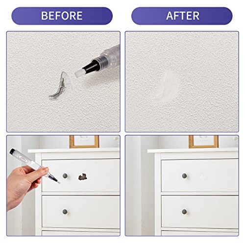 TiGilt Touch Up Paint Pens 3-Pack - Refillable Paint Brush Pens for Walls Furniture Drywall Cabinet Wood Countertop Window Door Small Brushes Repair TiGilt