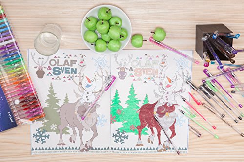 Gel Pens,Tanmit Gel Pens Set, 120 Colored Gel Pen plus 120 Refills for Adults Coloring Books, Drawing, Art Projects (No Duplicates) TANMIT