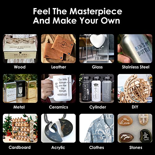 SCULPFUN S9 Laser Engraver, 90W Effect High Precision CNC Laser Engraving Cutting Machine, High Energy Laser Cutter for 15mm Wood, 0.06mm Ultra-Fine SCULPFUN