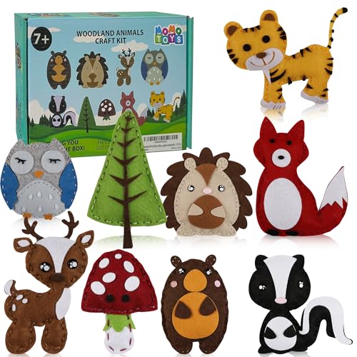 MOMOTOYS Kids Sewing Kits for Kids Ages 8-12 - Boost Confidence & Improve Dexterity -Beginner Sewing Kit for Kids -Kids Felt Sewing Kit - Sew MOMOTOYS