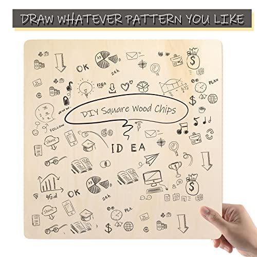 FSWCCK 10 Pack 3MM 1/8" x 12" x 12" Craft Wood, Plywood Board Basswood Sheets, Perfect for DIY Projects, Drawing, Painting, Laser, Wood Burning, Wood FSWCCK