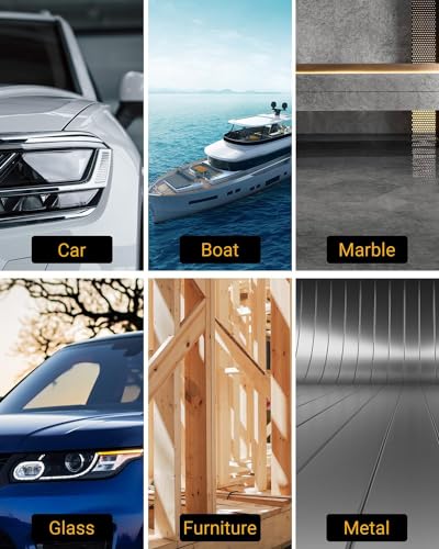 DEKOPRO Car Buffer Polisher, 6 Inch Dual Action Orbital Buffer Polisher, 6 Variable Speed 1800-5500OPM Random Polisher Kit with 4 Buffing Pads for DEKOPRO