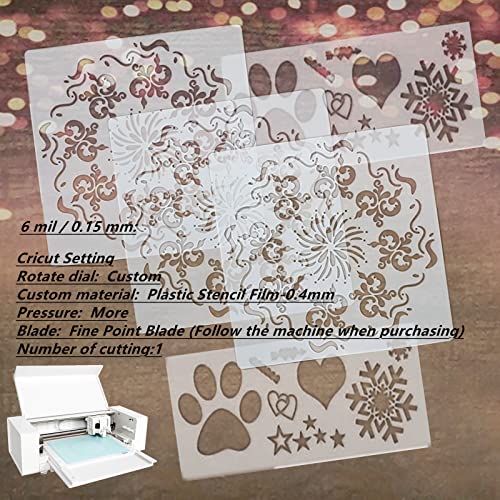 BANLTRE 10 Pack 12" x 24" 6mil/0.15mm Thick Clear Blank Stencil Sheet for Cricut,Craft Plastic Sheets BANLTRE