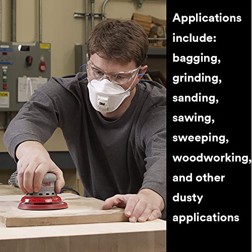 3M Aura Particulate Disposable Respirator 9211+ with Cool Flow Valve, N95, Smoke, Grinding, Sanding, Sawing, Sweeping, Woodworking, Dust, 10/Pack 3M Personal Protective Equipment