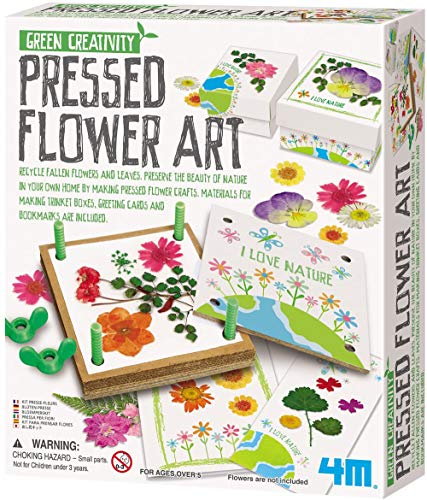4M Green Creativity Pressed Flower Art Kit, Recycle Flowers Art & Crafts DIY Kit, For Boys & Girls Ages 5+ 4M
