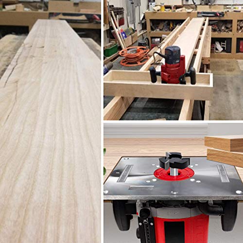 CNC Spoilboard Surfacing Router Bits, 1/2 inch Shank 2 inch Cutting Diameter, Slab Flattening Router Bit Planing Bit Wood Milling Cutter Planer BINSTAK