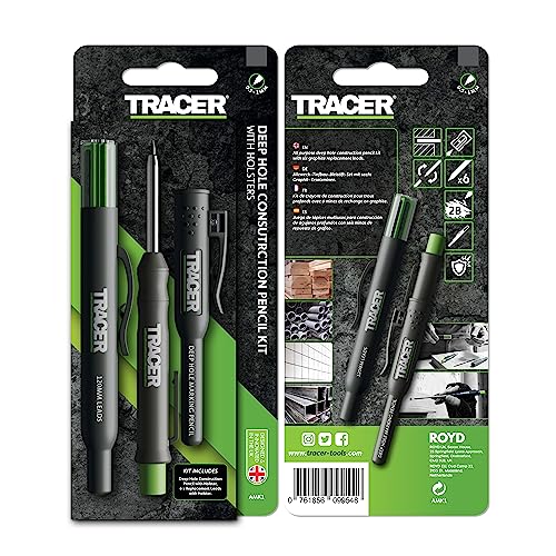 Tracer Deep Pencil Marker - Replacement Lead (6 Pack) - Site Holsters - All In One Marking Kit - Built For Construction SD Fire Alarms TRACER