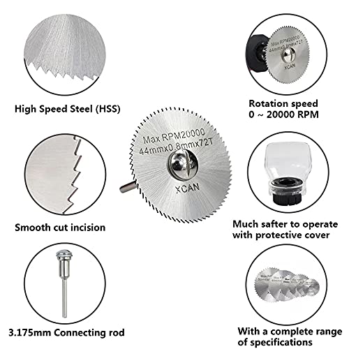 Mini Rotary Tool Accssory Set 121pcs HSS Circular Saw Blades Diamond Metal Wood Cutting Wheels Rotary File Cut off Polishing Sanding Cutting Kit Dreamcolor