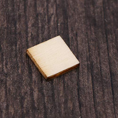 Artibetter Decorative Labels 200pcs Unfinished Blank Wood Square Discs Wood Cutout for DIY Craft Rustic Wedding Decorations 25mm Homemade Ornaments ARTIBETTER
