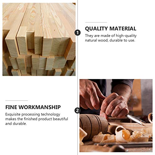 Cabilock Packing Boxes 2pcs Unfinished Square Wood Box DIY Craft Wooden Box Jewelry Ring Box Unpainted Storage Box with Hinged Lid Front Clasp for Cabilock