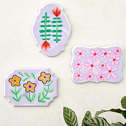 12-Pack MDF Unfinished Wood Plaques, 7.2x5 Inch Mini Boards, Rustic-Style Signs, Natural Signboards for Home Decor and DIY Projects, 6 Designs, 2 of Juvale