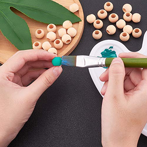 PH PandaHall 300 Pcs 14mm Natural Unfinished Wood Spacer Beads Large Hole Round Ball Wooden Loose Beads for Crafts DIY Jewelry Bracelet Making PH PandaHall
