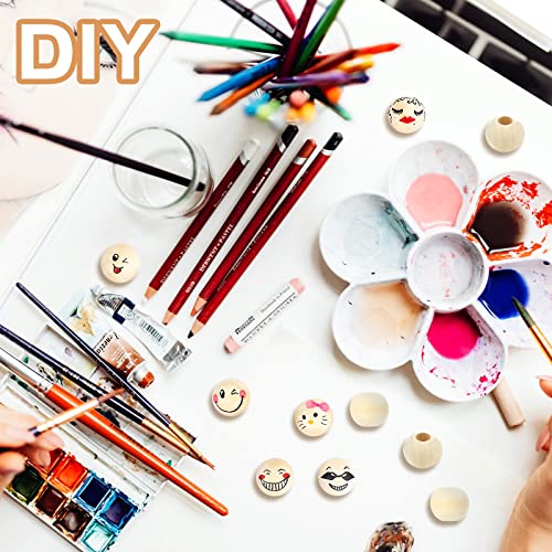 30pcs 25mm Unfinished Natural Wood Beads Large Hole Round Wooden Beads Wood Loose Spacer Beads Jewelry Making Accessory for DIY Crafts Garland Hmjpng