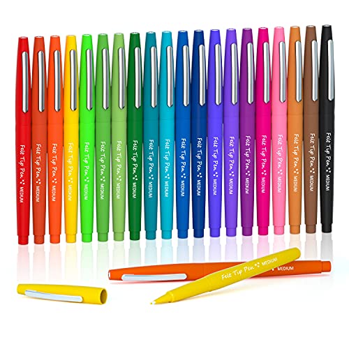 Paper Mate Flair Felt Tip Pens, Medium Point (0.7mm), Assorted Colors, 20  Count 