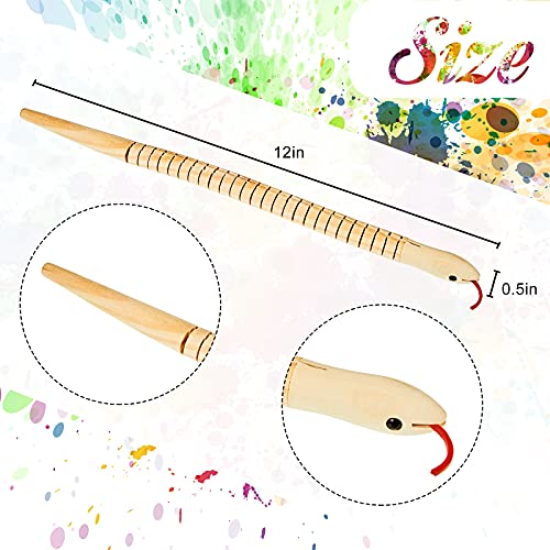 12 Inch Wooden Snakes Unfinished Wooden Wiggly Snakes Jointed Flexible Wood Snake to Paint Blank Canvas Animal Model Crafts for Arts and Crafts, Gejoy