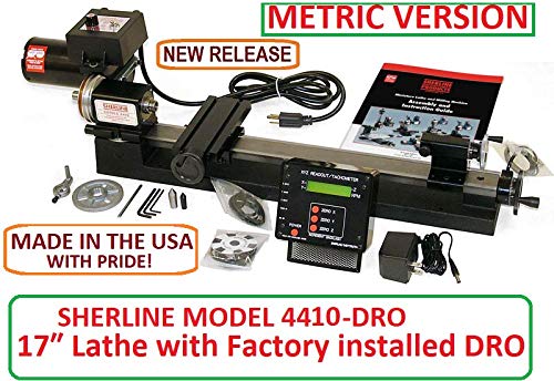 Sherline 4410-DRO Metric 17" Lathe with Factory Installed DRO (CNC Upgrade not Included but can be Purchase Separately.) Computerized Sherline CNC control (Windows OS)