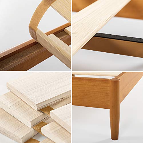 ZINUS Allen Mid Century Solid Wood Platform Bed Frame - Stylish, Easy Assembly, No Box Spring Needed, King Size Zinus