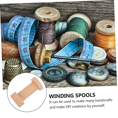 EXCEART Spool Threading Tool Yarn Winder Unfinished Bobbins Kit Extension Machine Wax Clips Accessories Needle Cable Making Empty Thread Bobbins EXCEART