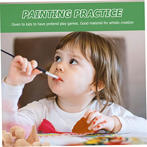 Ciieeo 12Pcs Log Unfinished Wood Figures Unfinished Wood Mushroom Christmas Tree Wood Craft unpainted Craft peg Doll Puzzle Toy Blank peg Dolls DIY Ciieeo