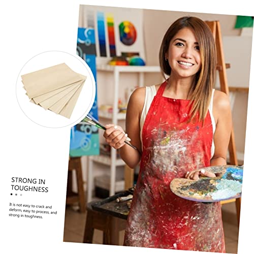 KALLORY 5pcs Board Basswood Carving Blocks Nativity Craft Blank Wood Slices Plywood for Engraving Unfinished Wood Blocks Plywood Squares Wood Veneer KALLORY