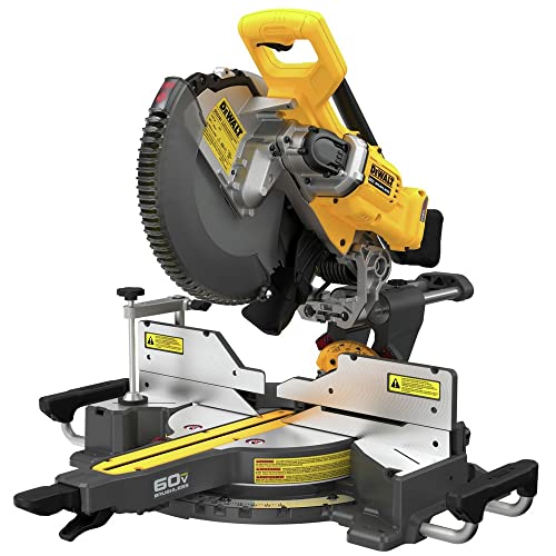 DEWALT DCS781B 60V MAX Brushless Lithium-Ion Cordless 12 in. Double Bevel Sliding Miter Saw (Tool Only) DEWALT