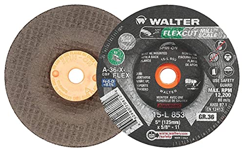 Walter 15L853 FLEXCUT Mill Scale Flexible Grinding Wheel [Pack of 25] - 36  Grit – WoodArtSupply