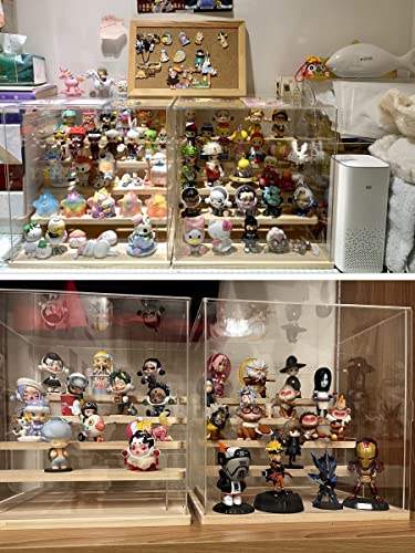 Choowin 5-Tier Clear Acrylic Display Case Display Box Display Stand with Door,Countertop Display Case for Collectible Mini Action Figure,Dustproof Choowin